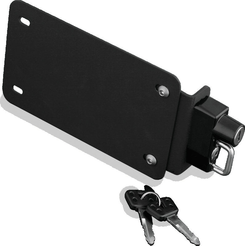 Kuryakyn License Plate Helmet Lock With Mount Black 4248