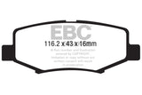 EBC 06-11 Dodge Nitro 3.7 Ultimax2 Rear Brake Pads UD1274