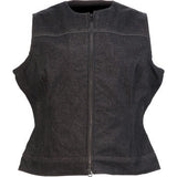 Z1R Women's Denim Vest - Black - Medium 2831-0108