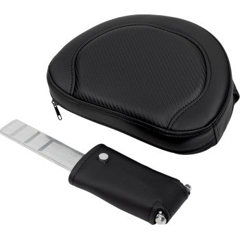 SADDLEMEN Roadsofa™ Seat - with Backrest - Carbon Fiber - Black Stitch - FL '08-'19 A808-07R-185BLK