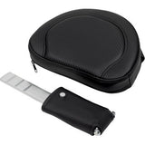 SADDLEMEN Roadsofa™ Seat - with Backrest - Carbon Fiber - Black Stitch - FL '08-'19 A808-07R-185BLK