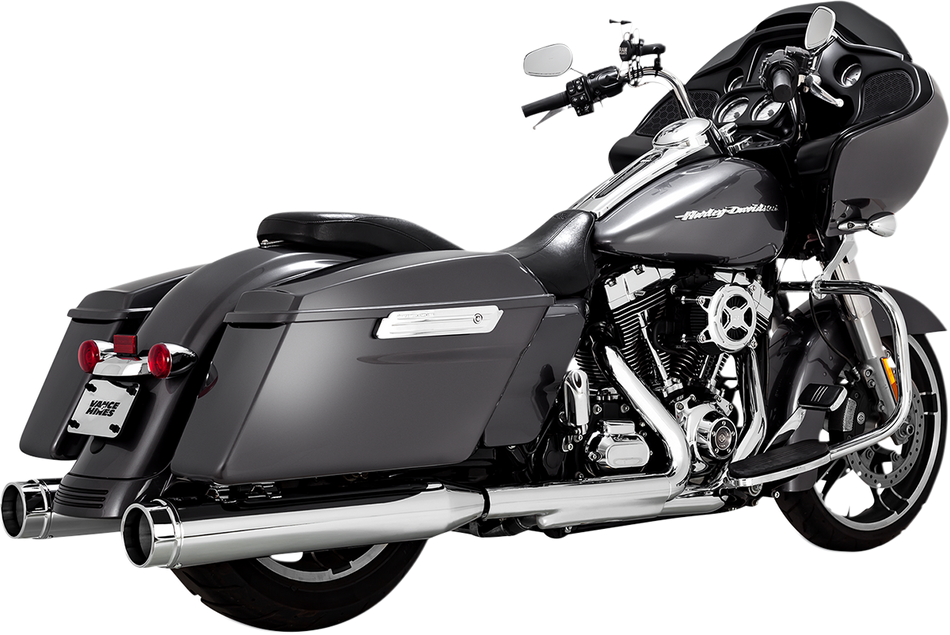 VANCE & HINES 4-1/2" Torquer Mufflers for '95-'16 FL - Chrome 16673