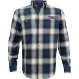 THROTTLE THREADS Parts Unlimited Flannel 25 Shirt - Blue/Black - 5XL PSU39ST61BL5R