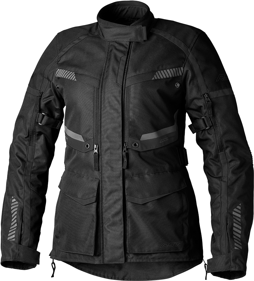 RST Ladies Maverick Evo Ce Jacket Black/Black Textile Sm 103227BLK-10