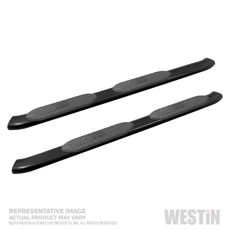 Westin 19-20 Chevrolet Silverado/GMC Sierra 1500 Double Cab PRO TRAXX 5 Oval Nerf Step Bars - Black