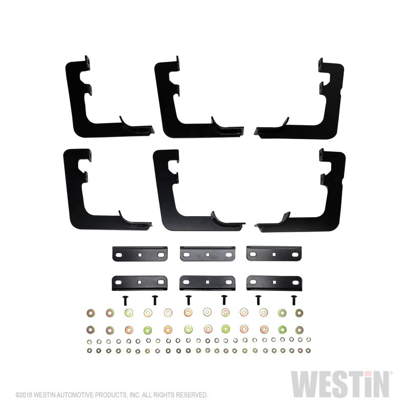 Westin 19 Ram 1500 Quad/Crew Cab (Ex. Classic) Premier Oval Nerf Step Bar Mount Kit - Black 22-2245