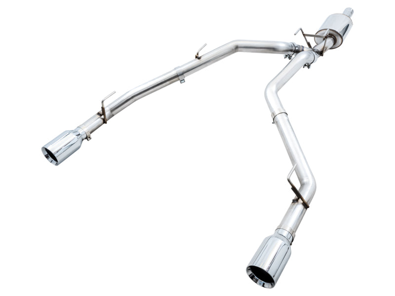AWE Tuning 09-18 RAM 1500 5.7L (w/o Cutout) 0FG Dual Rear Exit Cat-Back Exhaust - Chrome Silver Tips 3015-32101