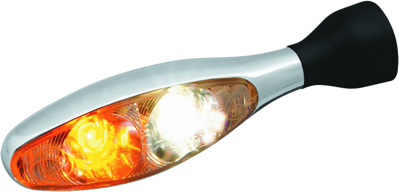 Kuryakyn Micro 1000 Clear Lens White/Amber Chrome 2530