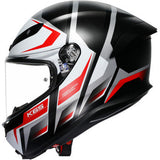 AGV K6 S Helmet - Karve - Matte Black/White/Red - Medium 2118395002-025-M