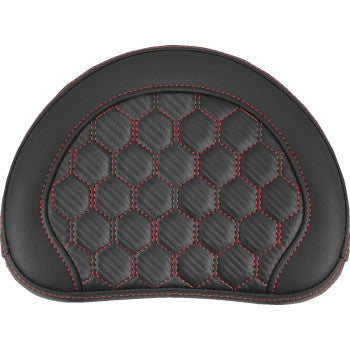 SADDLEMEN RoadSofa™ Sissy Bar Pad - Honeycomb - Red Stitching 051349RED