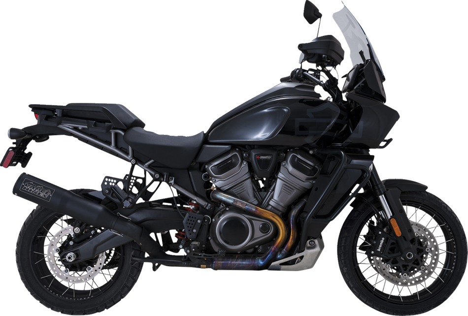 VANCE &amp; HINES Adventure Hi-Output 450 Slip-On-Schalldämpfer – Schwarz – Edelstahl Pan America 1250 46533