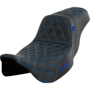 SADDLEMEN Pro Series SDC Performance Seat - without Backrest - Blue Stitch - FLH/FLT '08-'23 SC80807BLU