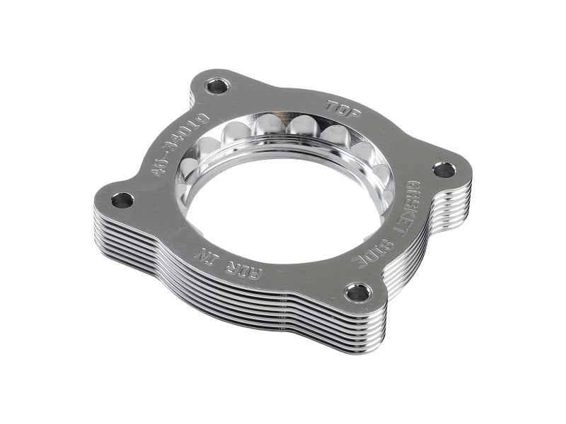 aFe 07-13 Chevrolet Silverado 1500/GMC Sierra 1500 Silver Bullet Throttle Body Spacer - Silver 46-34019