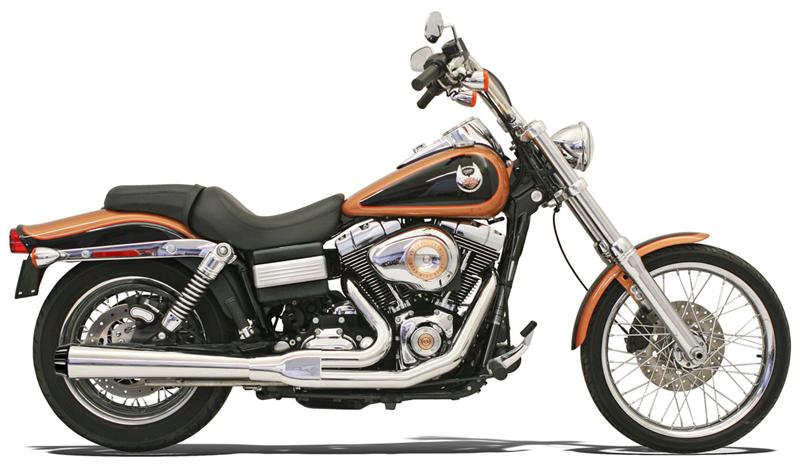 BASSANI XHAUST 2:1 Exhaust - Chrome - Megaphone - Long - '91-'05 FXD 13311R