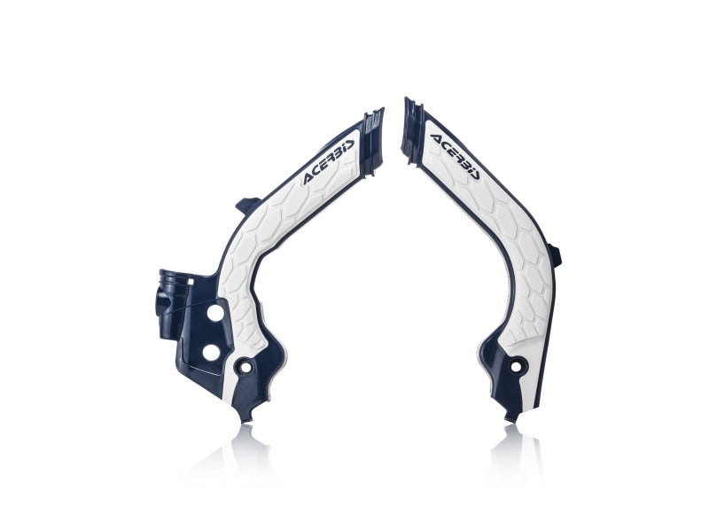 Acerbis 19-22 KTM 125-501 TC/FC/FX/FE/S/TE/TX/ 21-23 GasGas Frame Guards- X-Grip - Blue/White 2733451006