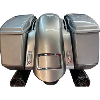 PAUL YAFFE BAGGER NATION Short Rear Fender - Sport - With Chrome Plate Frame - Thunder-pod Taillight RF-SSTH P-R-C