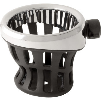 CIRO Drink Holder - Gen 2 - Chrome - Passenger - Black Mount 55421