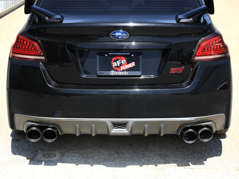 aFe Subaru WRX/STi 15-21 H4-2.0/2.5L Takeda 3in to 2-1/2in Stainless Cat-Back Exhst w/ Black Tip