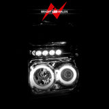 ANZO 2008-2010 Ford F-250 Projector Headlights w/ Halo Chrome (CCFL) 111167