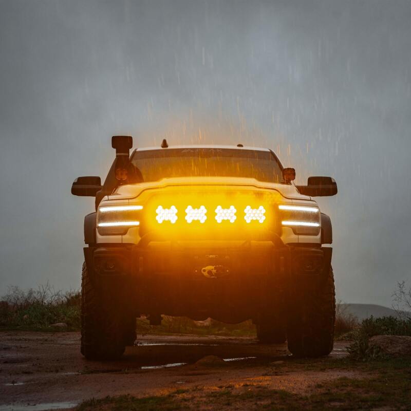 KC HiLiTES SlimLite 8in. LED Light Shield (Shield Only) - Amber 5208