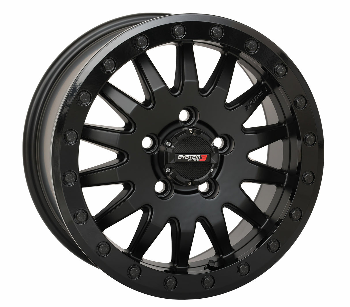 SYSTEM 3 Sb8 Wheel 15x7 5+2 (+38mm) 5/4.5 Matte Black 15S3-8544