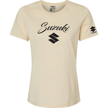 FACTORY EFFEX Women's Suzuki Script T-Shirt - Heather Cream - XL 27-87446