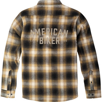 American Biker American Biker Mr Piston Flannel Shirt - Brown - Medium ABBPISTON01ST61BRMR
