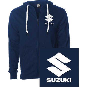 FACTORY EFFEX Suzuki Icon Zip-Up Hoodie - Navy - Large 28-88454