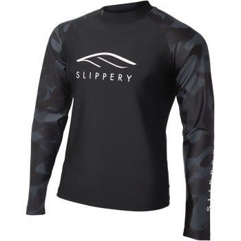 SLIPPERY Rashguard Long Sleeve Underwear - Black/Camo - XS 3250-0128