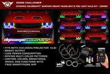 Oracle 15-23 Dodge Challenger Dynamic Surface Mount Headlight/Fog Light Halo Kit COMBO - ColorSHIFT 3989-332