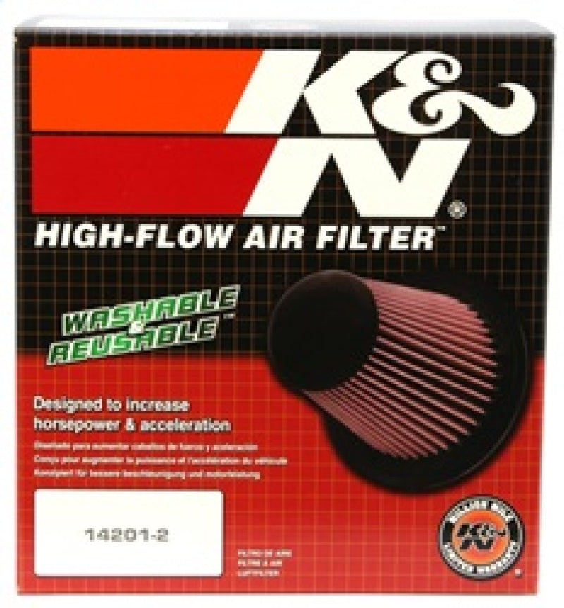 K&N Universal Round Tapered Carbon Fiber Air Filter 6in Flg ID Centered/7.5in B OD/4.5in T OD/4in H RP-4600