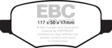 EBC 11-14 Ford Edge 2.0 Turbo Redstuff Rear Brake Pads