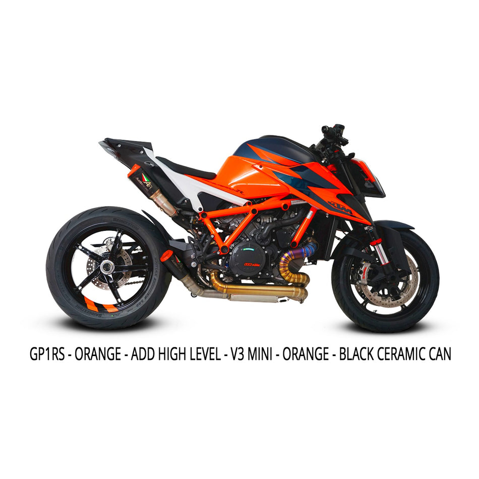 Austin Racing GP1RS Black mufflers FULL EXHAUST SYSTEM 2020 - 2023 KTM SUPERDUKE 1290  AR0006