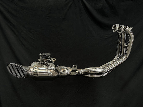 Vandemon Yamaha GEN4 2024 XSR900 and XSR900 GP Stealth Titanium Exhaust System YAMAXS9LMTIEXHWVA VA-162