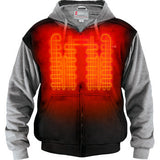 GERBING HEATED CLOTHING 7 V Battery Heated Hoodie - Black - Medium GERHDY7VUNIBLKM