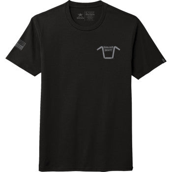 American Biker Handlebar Society Perfect Weight T-Shirt - Black/Gray - 2XL ABBHANDLEBAR08T104BK