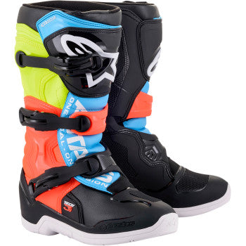 ALPINESTARS Tech 3S Boots - Black/Yellow/Red - US 2 2014018-1538-2