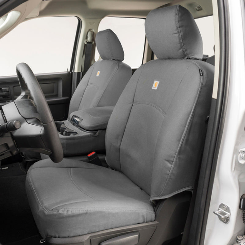 Covercraft 21-24 Ford F150 Carhartt PrecisionFit Custom Front Row Seat Covers - Gravel GTF4245ABCAGY