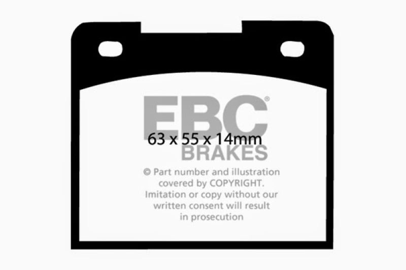 EBC 66-68 Volvo 140 1.8 Greenstuff Rear Brake Pads DP2114