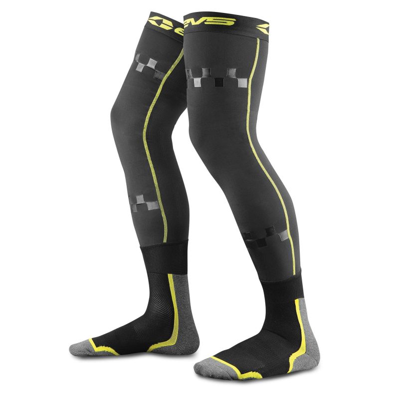 EVS Fusion Sock Combo Black/Hivis - Small/Medium FSN-HIVIZ-S/M