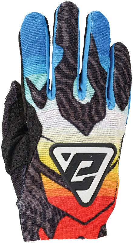 Answer 25 Aerlite Drip Gloves Black/White/Rainbow Youth - Large 442834