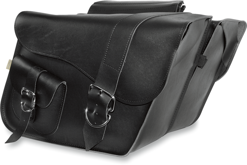 Willie & Max Universal Ranger Large Slant Saddlebags (16 in L x 11 in H x 6.5 in W) - Black 58750-00