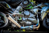 IN STOCK Vandemon  Brushed Titanium Exhaust System Ninja H2 & H2R 2015-25 KAWAH2TICSBRUEXHD VA-2