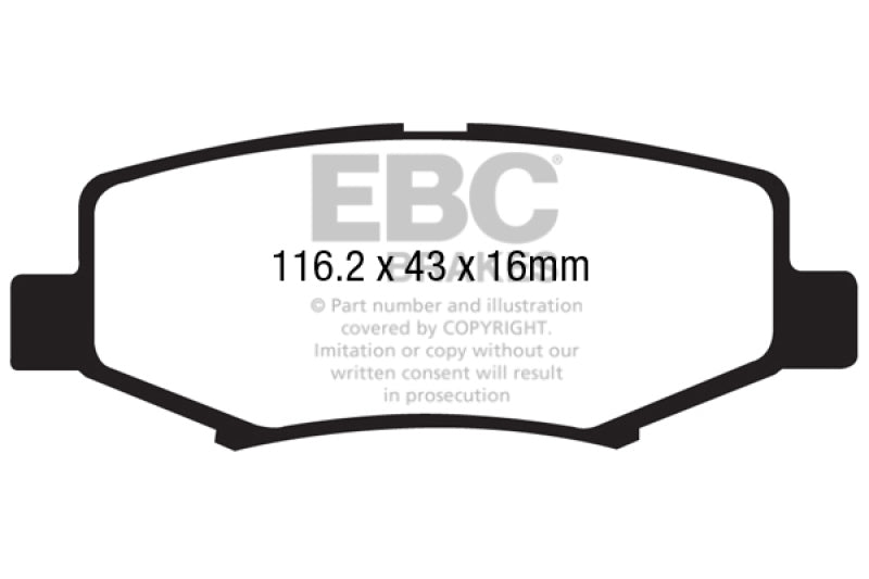 EBC 06-11 Dodge Nitro 3.7 Ultimax2 Rear Brake Pads UD1274