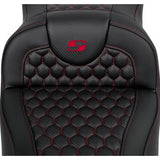 SADDLEMEN RoadSofa™ Seat - Honeycomb - Red Stitch - Extended Reach - without Backrest - FLH/FLT '08-'23 A808-07B-190RED