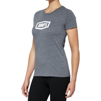 100 % Icon T-Shirt für Damen – Grau meliert – Größe S 20002-00004