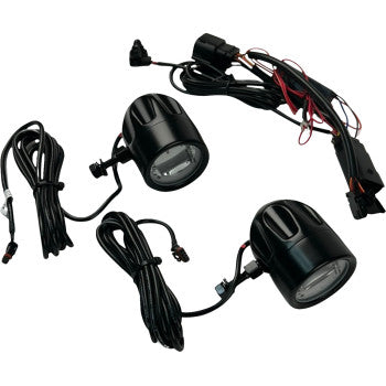 CUSTOM DYNAMICS LED Fog Light - Halo - Black PB-FOG-23-B