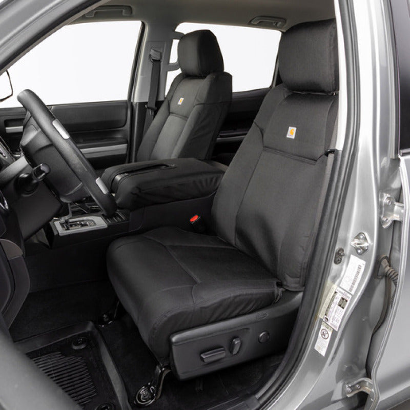 Covercraft 23-24 Chevrolet Silverado Carhartt PrecisionFit Custom Front Row Seat Covers - Blk GTC4330ABCOBK