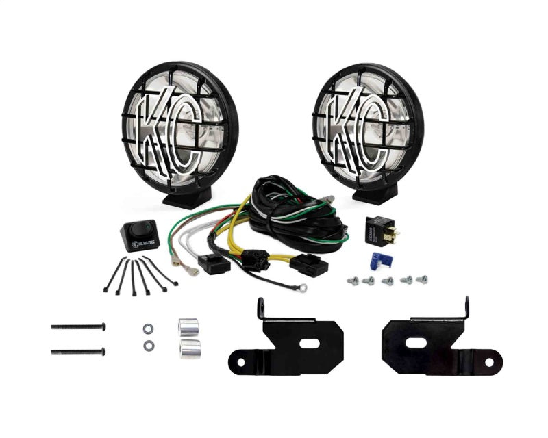 KC HiLiTES 18-23 Jeep JL/JT/4xe 6in Apollo Pro Halogen 2-Light Sys Pillar Mount (100W Spot Beam) 97113