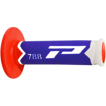 PRO GRIP Cross Triple Density 788 Grips - White/Blue/Red PA078800WBR